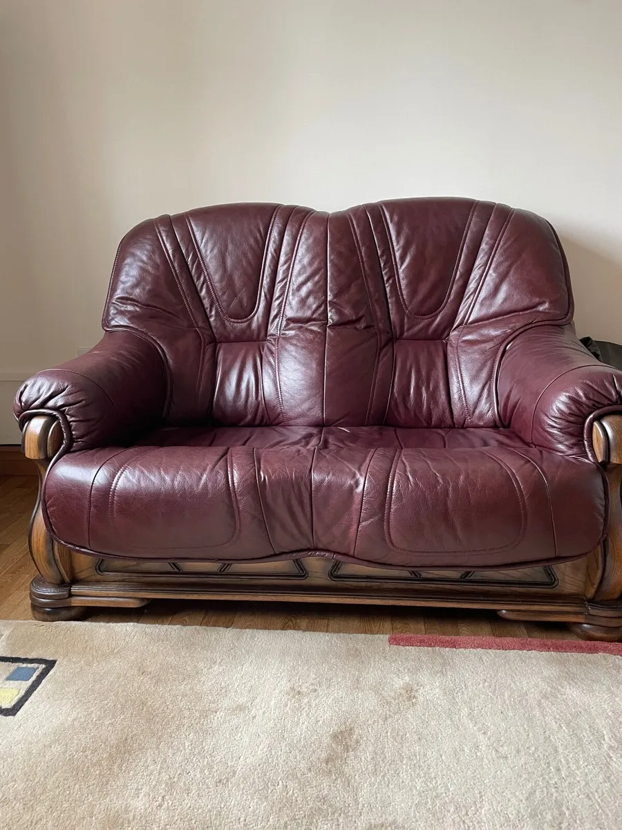 2 Seater Leather Couch - Image 2