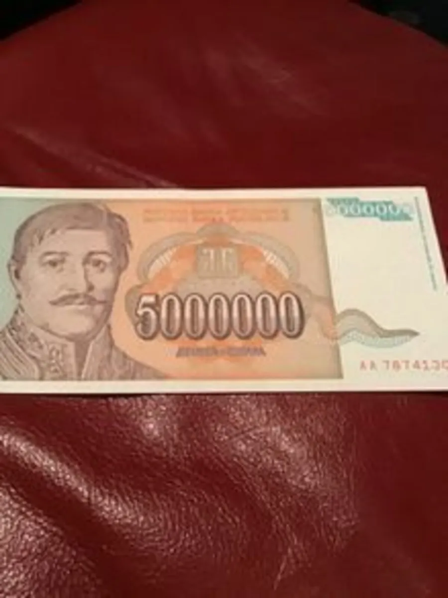 1993 Yugoslavia Banknote - 5000000 Dinara