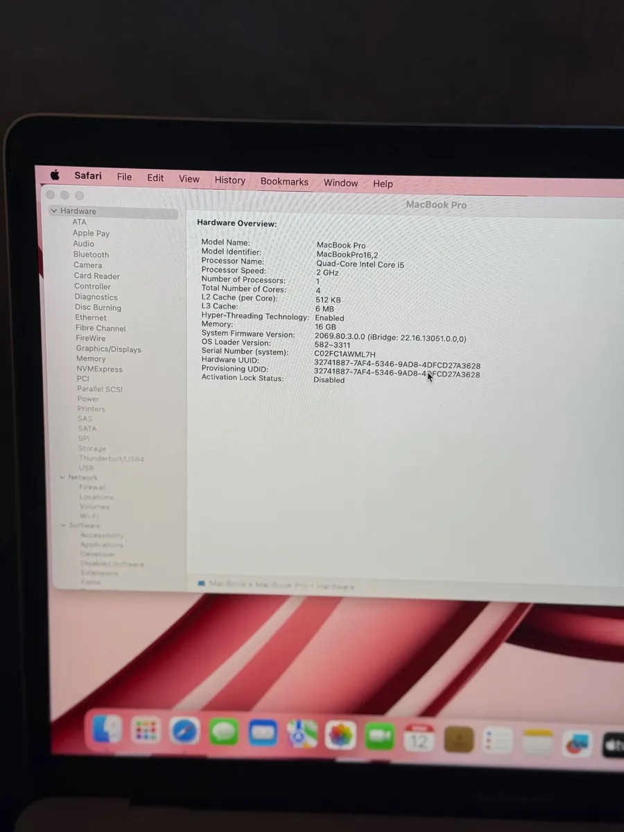 MacBook Pro 13" 2020 i5/16GB/512SSD/316c - Image 4