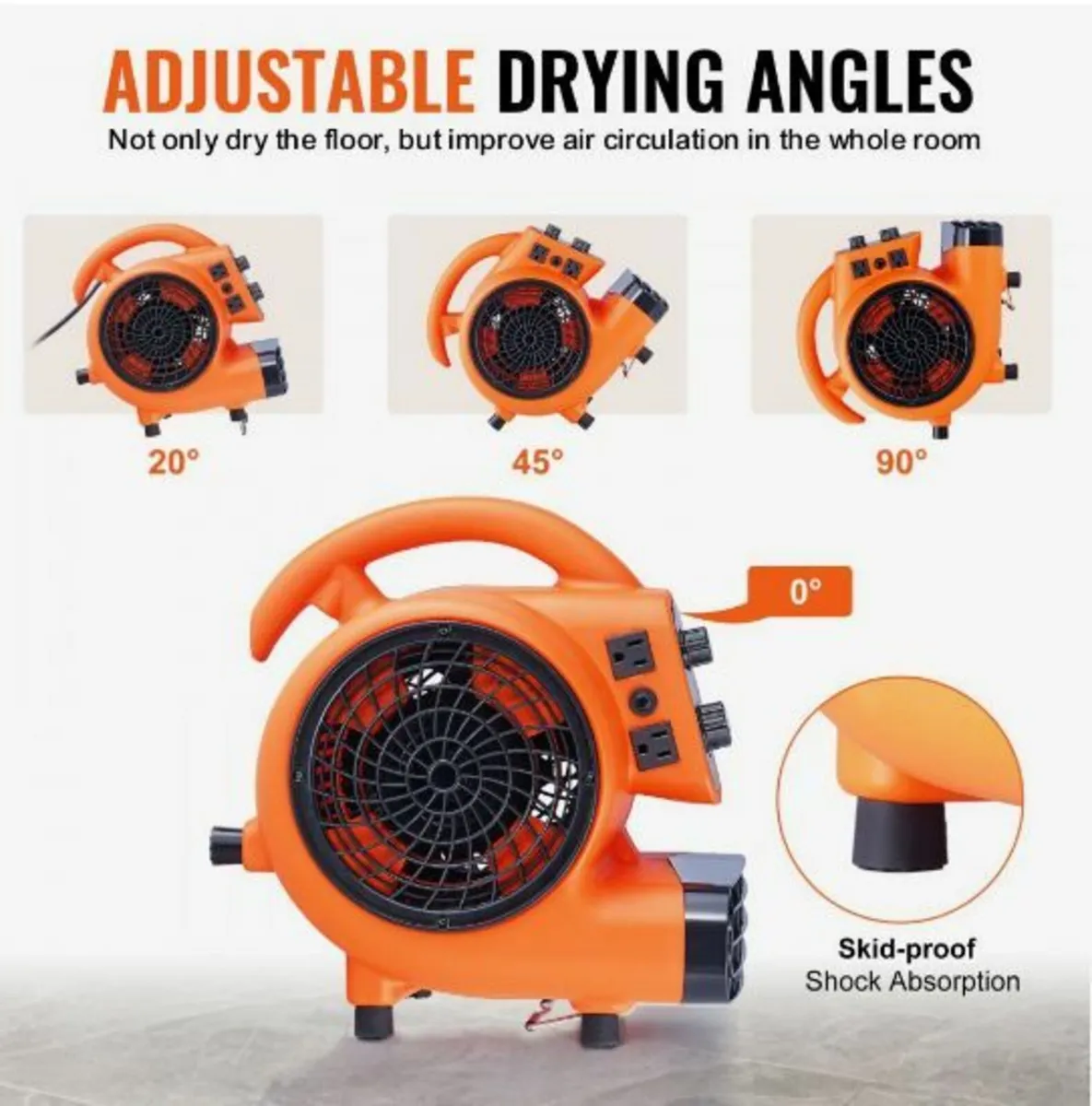 Floor Blower 1380 RPM 1000 CFM Air Mover - Image 2