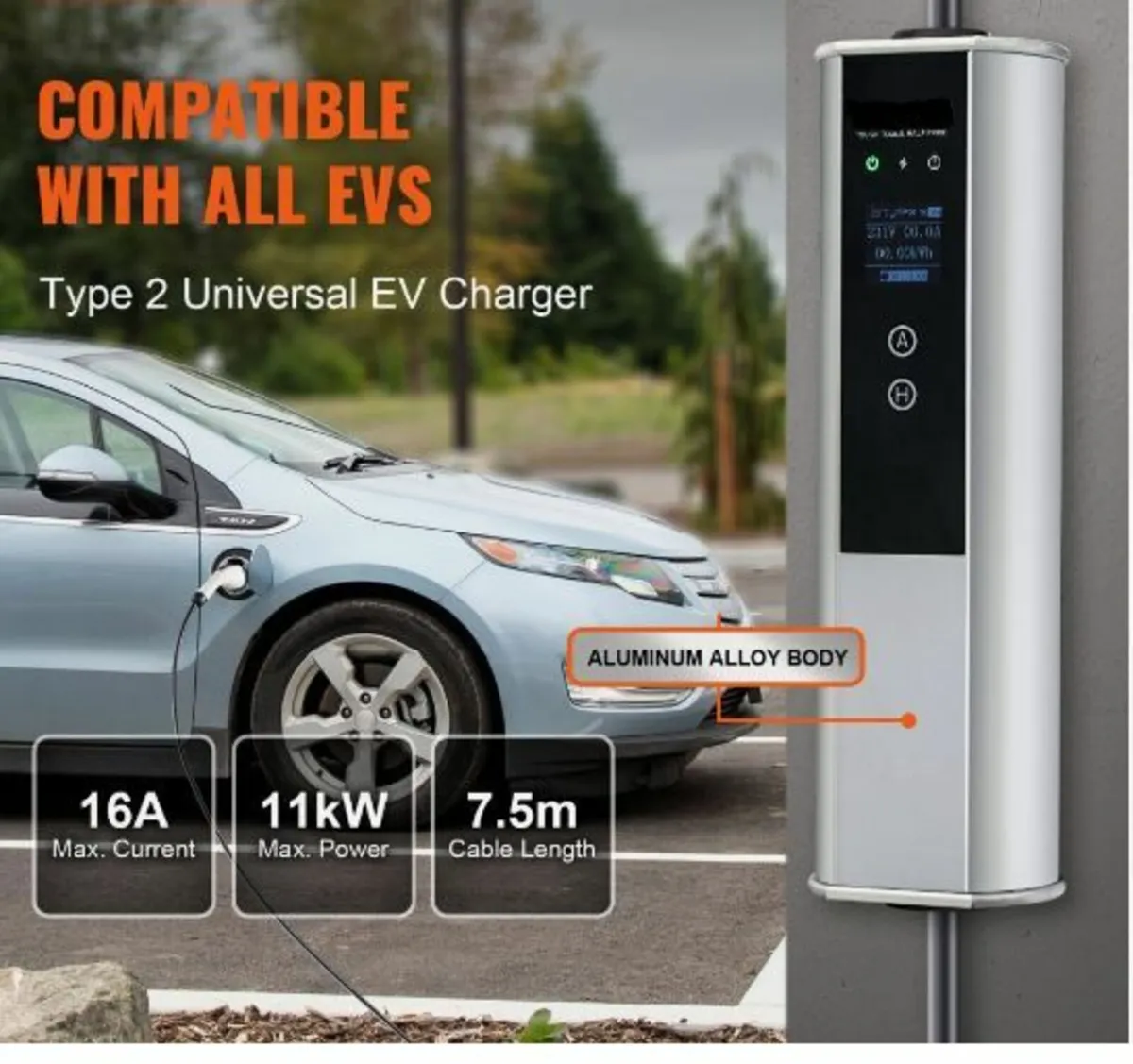 Portable EV Charger Type 2 EV Charging Cable 16A - Image 2