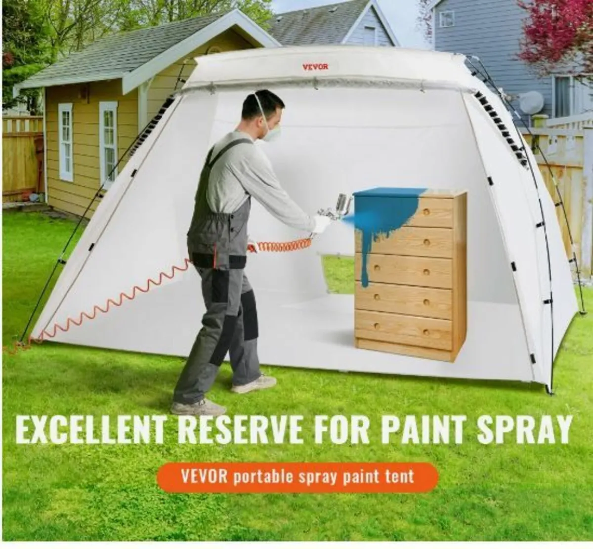 Spray Paint Shelter, 10x7x6ft Portable - Image 3