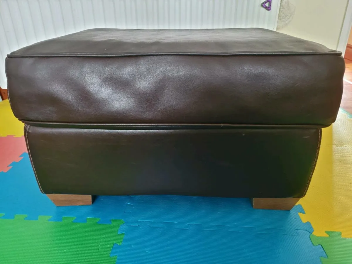 Leather Footstool - Image 2