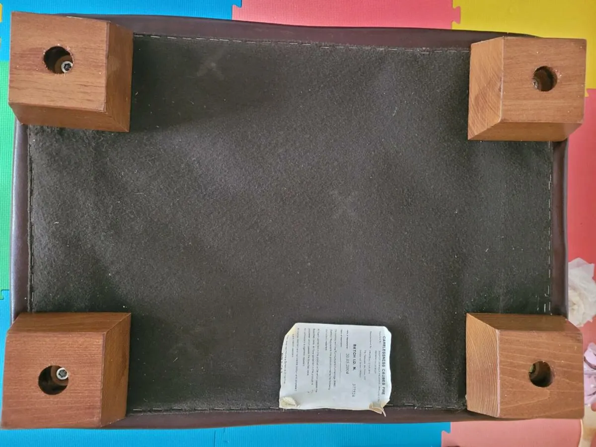 Leather Footstool - Image 4