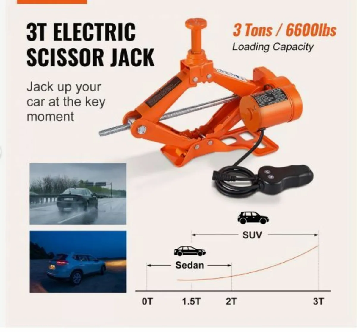Electric Car Jack Floor Jack 3 Ton - Image 2