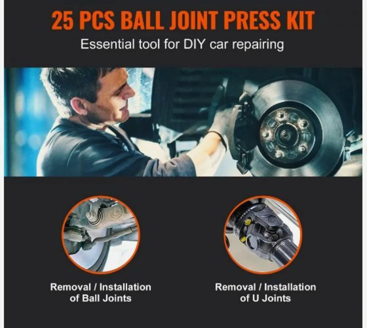 Ball Joint Press Kit, 25 pcsTool Kit - Image 2