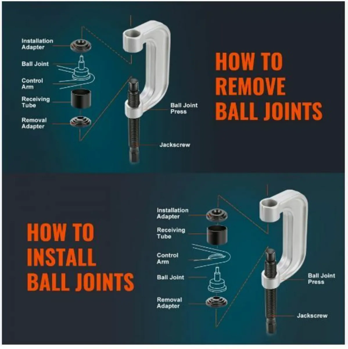 Ball Joint Press Kit, 25 pcsTool Kit - Image 4