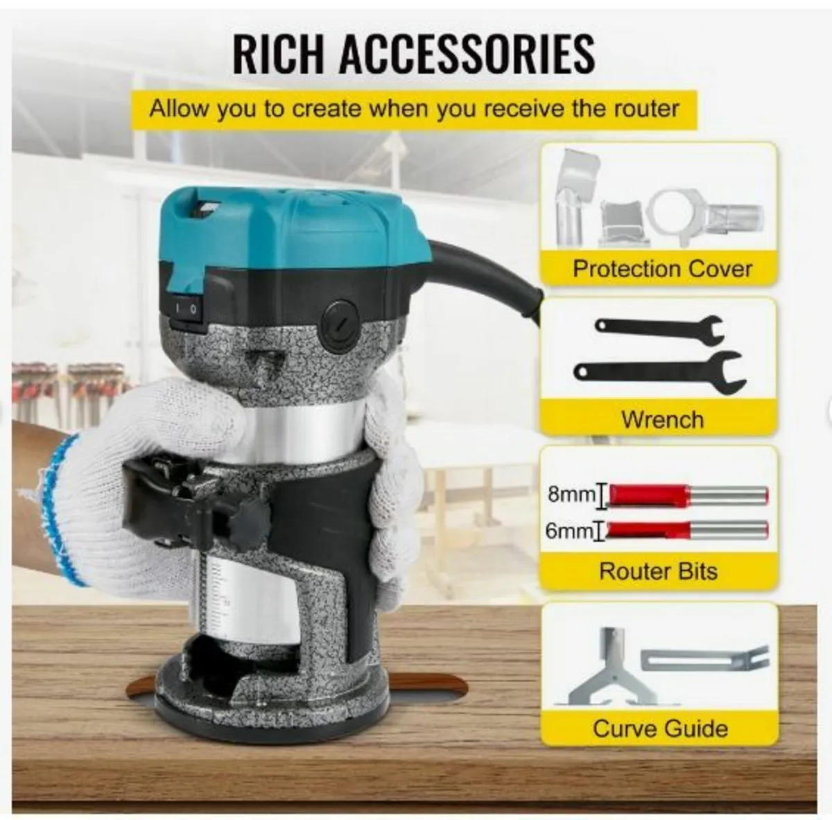 Router Tool, 710W Wood Router, Router - Image 4