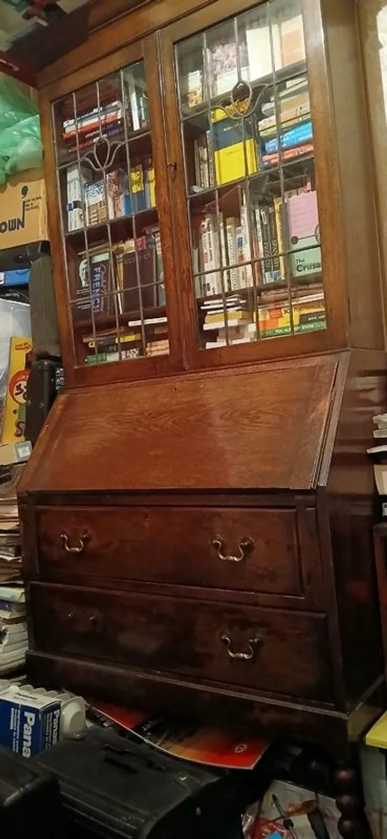 Oak Bureau Bookcase - Image 1