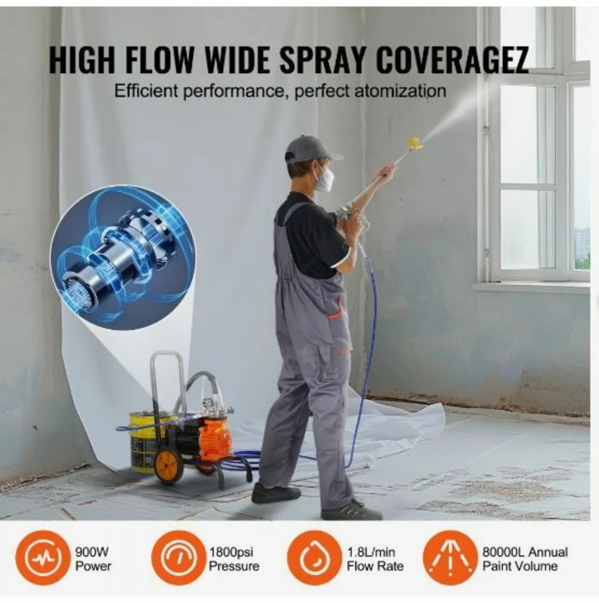 Cart Airless Paint Sprayer Diaphragm Paint Airless - Image 2