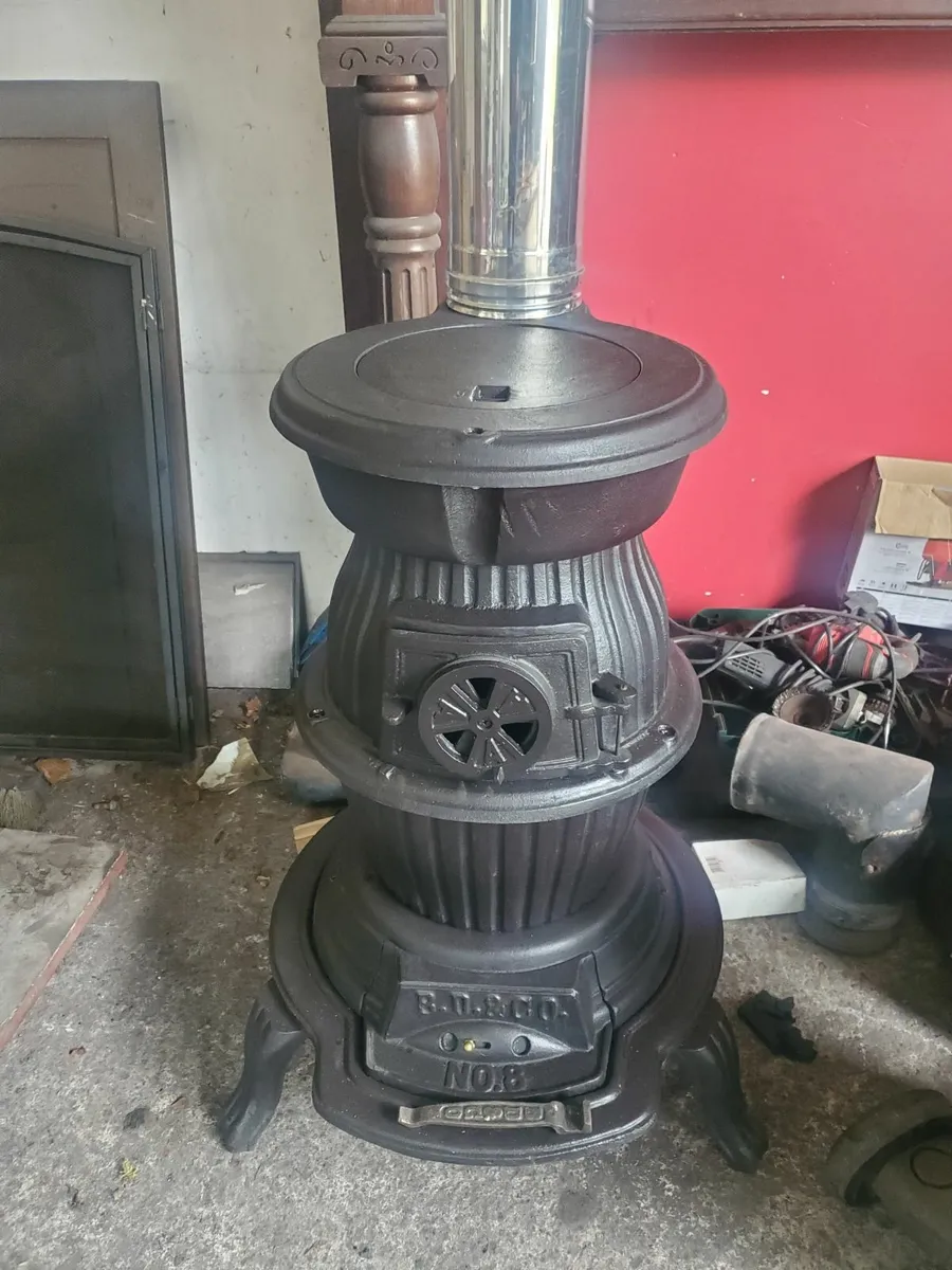 B@D pot belly solid fuel stove reconditioned - Image 1