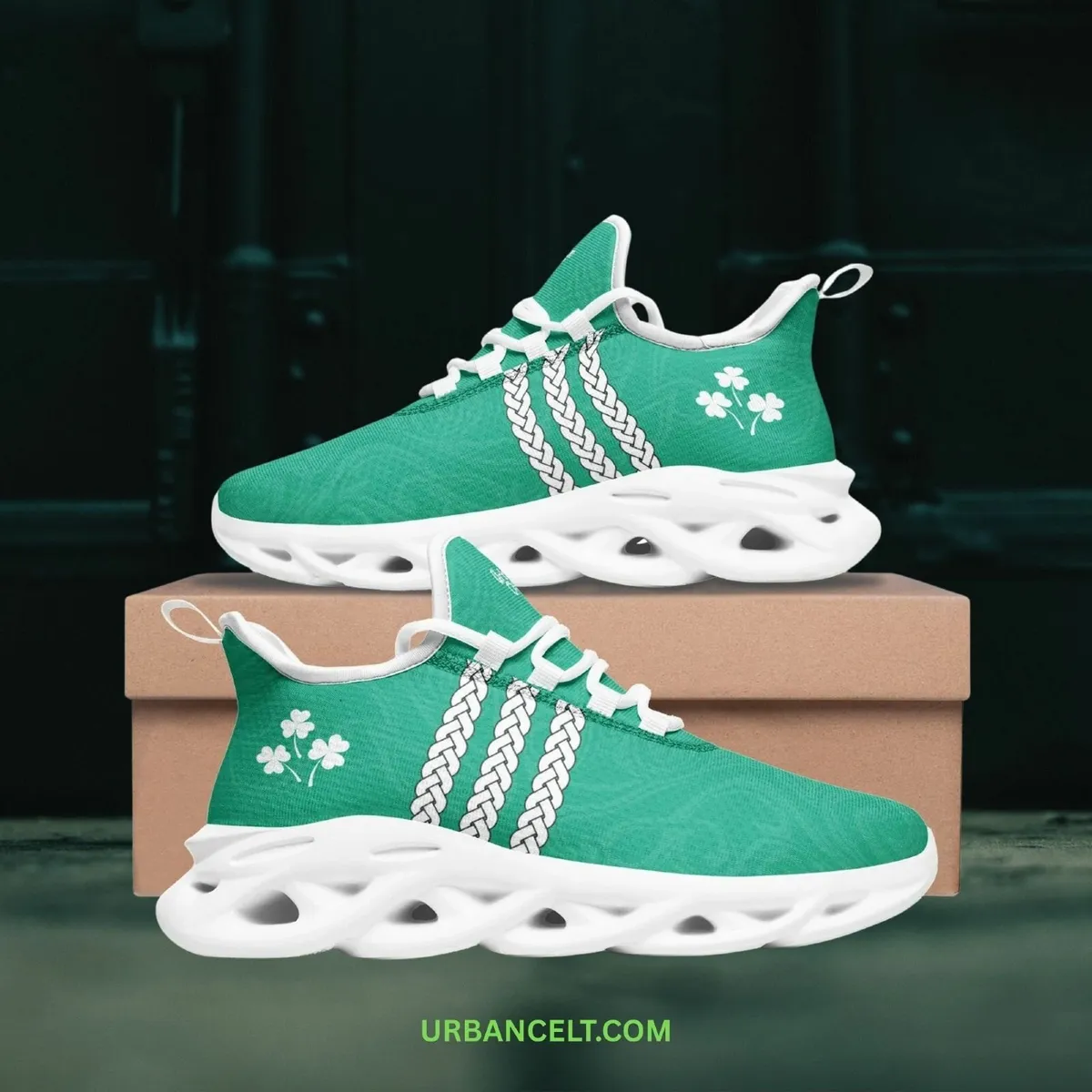 Custom Shamrock Style Trainers, Sizes 3 - 13 - Image 3