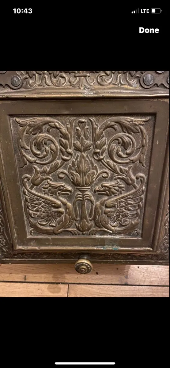 Antique brass coal scuttle - Image 2