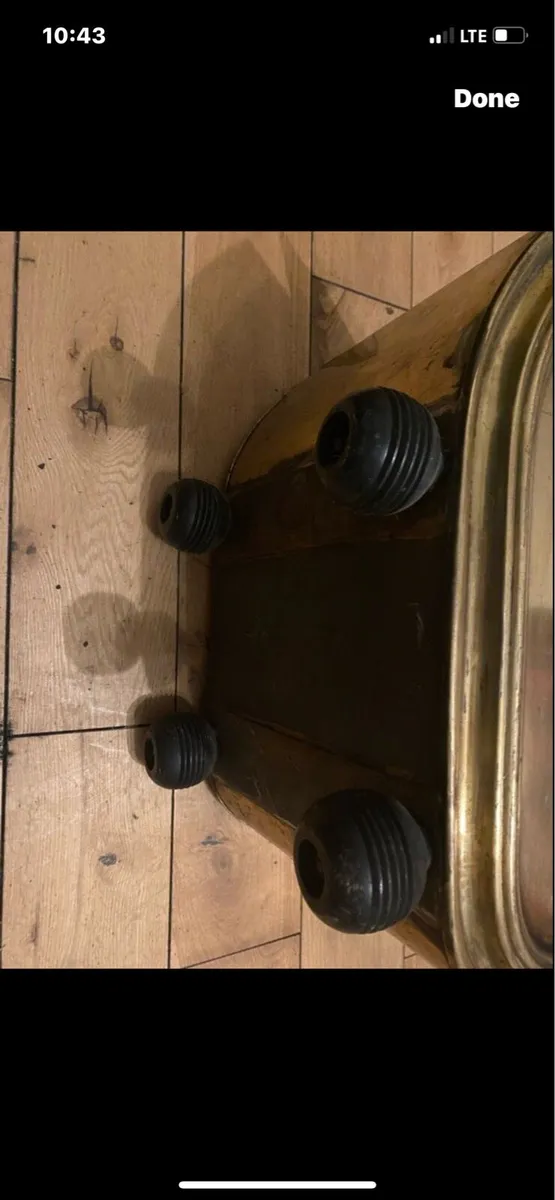 Antique brass coal scuttle - Image 4