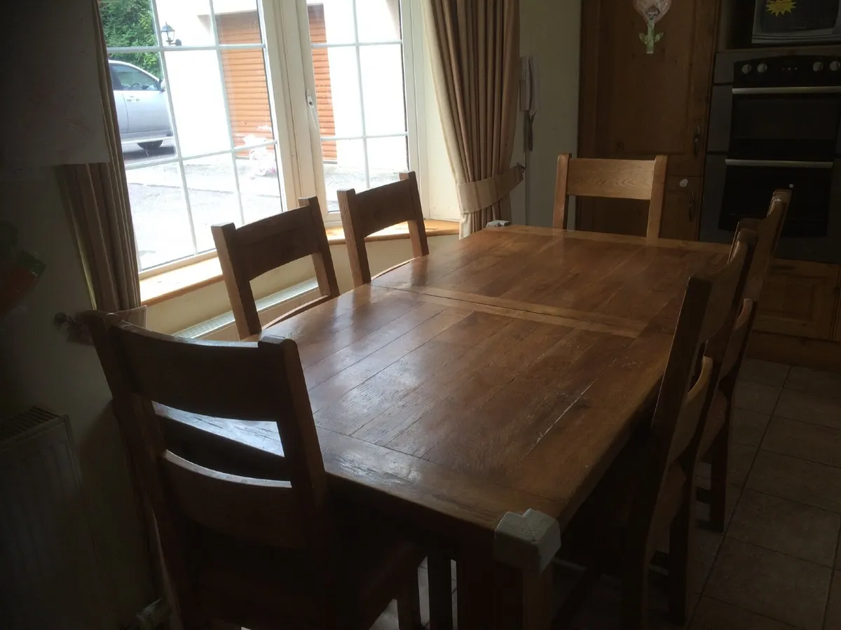 Oak Table and Chairs - Image 2