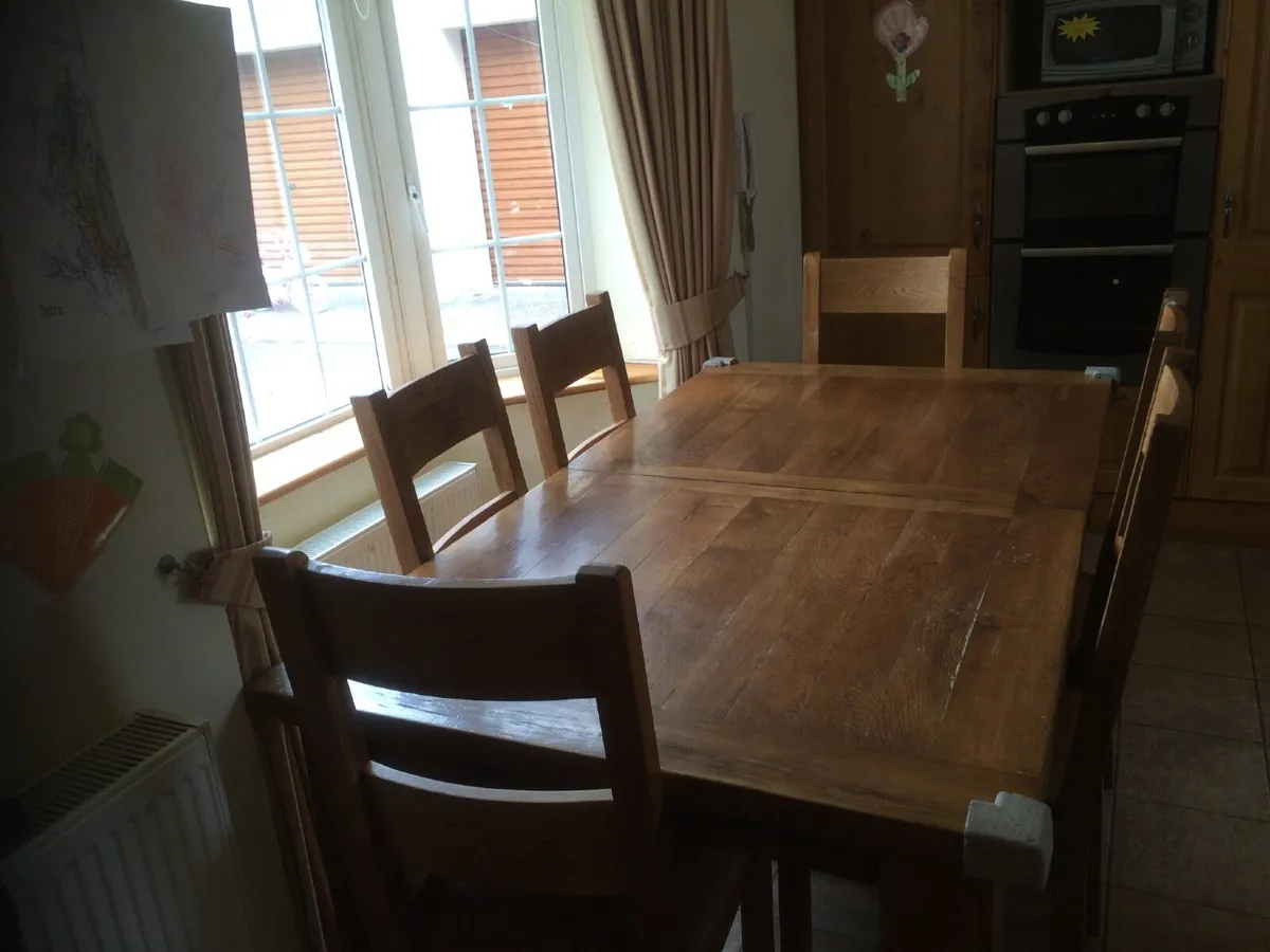 Oak Table and Chairs - Image 3