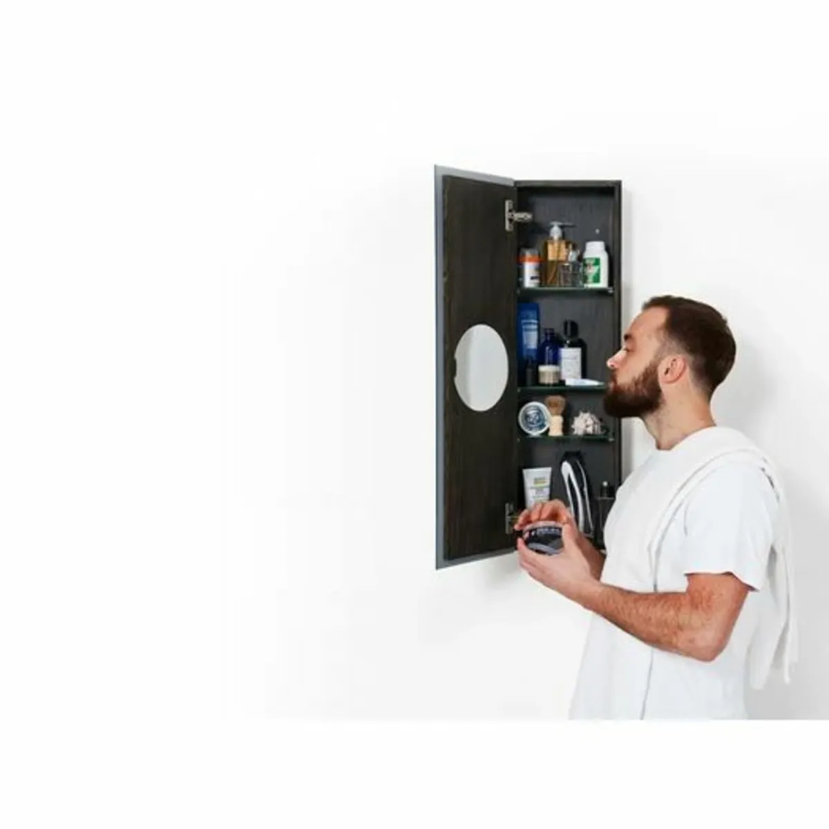 Mendocino 25cm x 80cm Surface Mount Mirror Cabinet - Image 1