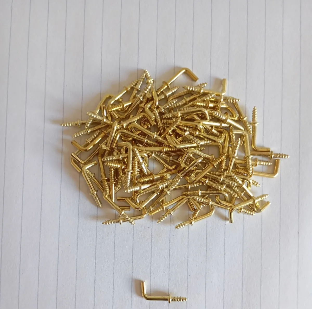 Small Brass L Square Hooks - Image 1
