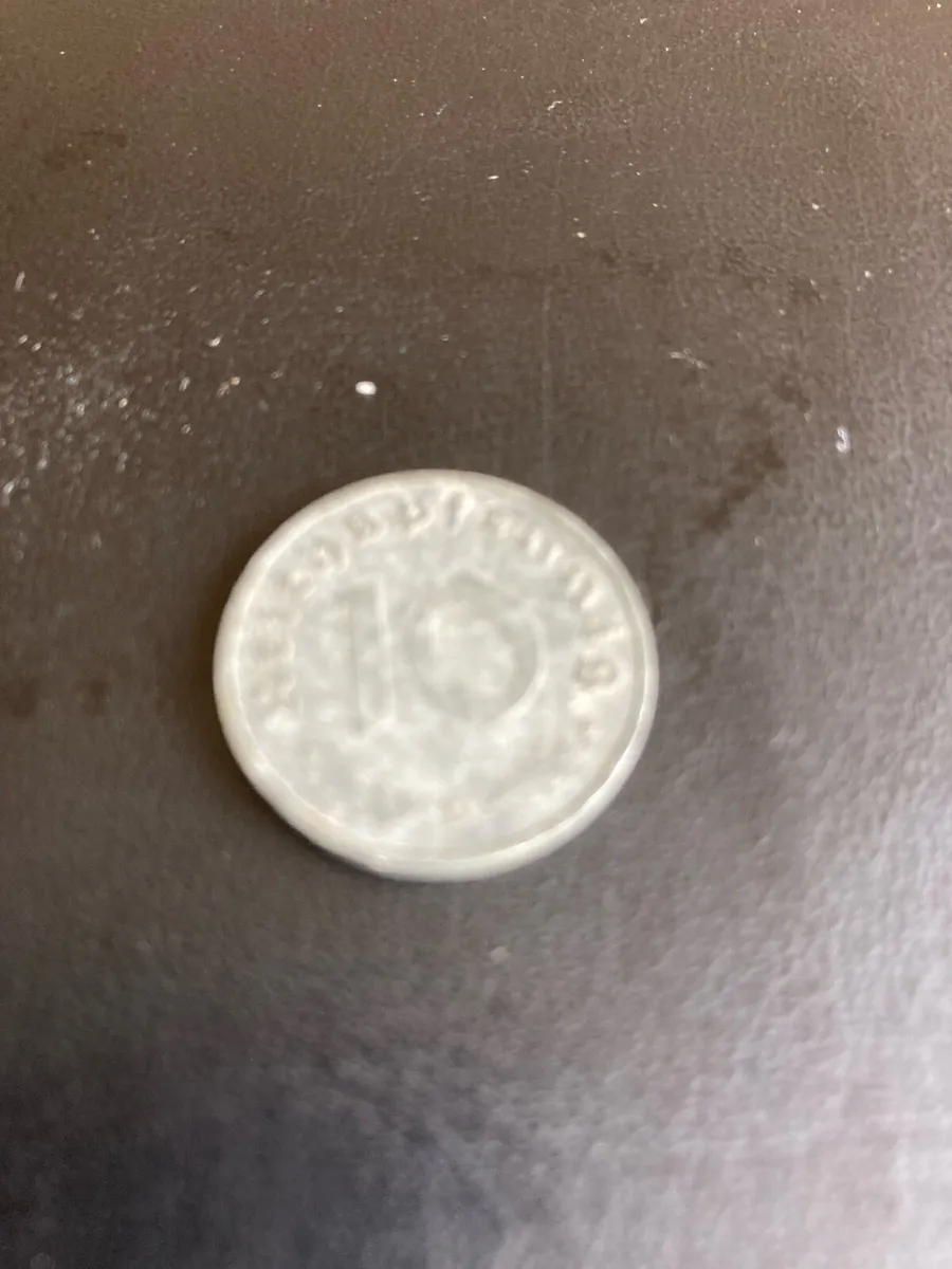 Rare/Genuine WW2 German Coin, 10 Pfennig 1940 - Image 1