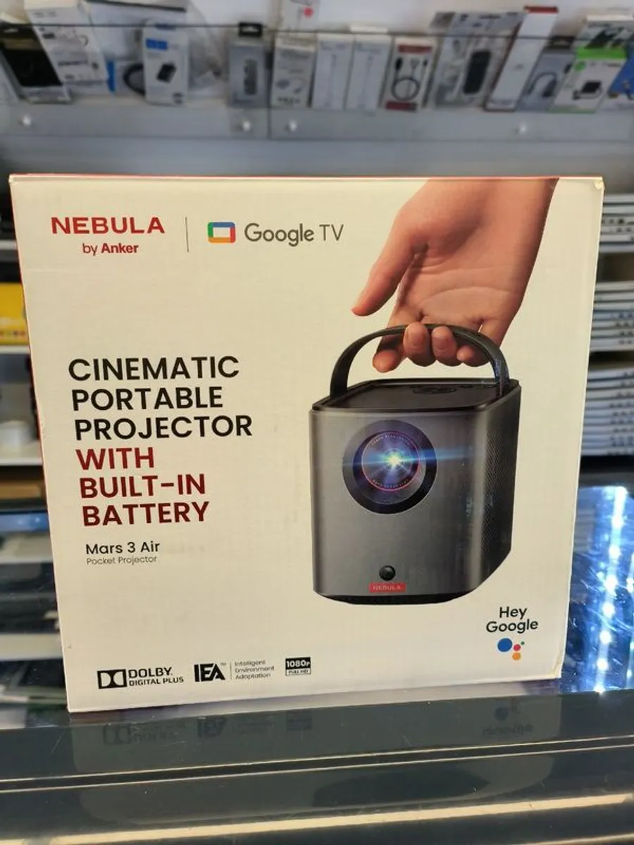 Anker Nebula Mars 3 Air Black Portable Google TV Projector 1080p HDR Resolution - Image 1