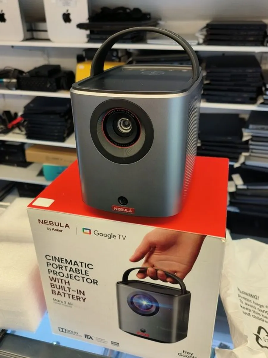 Anker Nebula Mars 3 Air Black Portable Google TV Projector 1080p HDR Resolution - Image 1