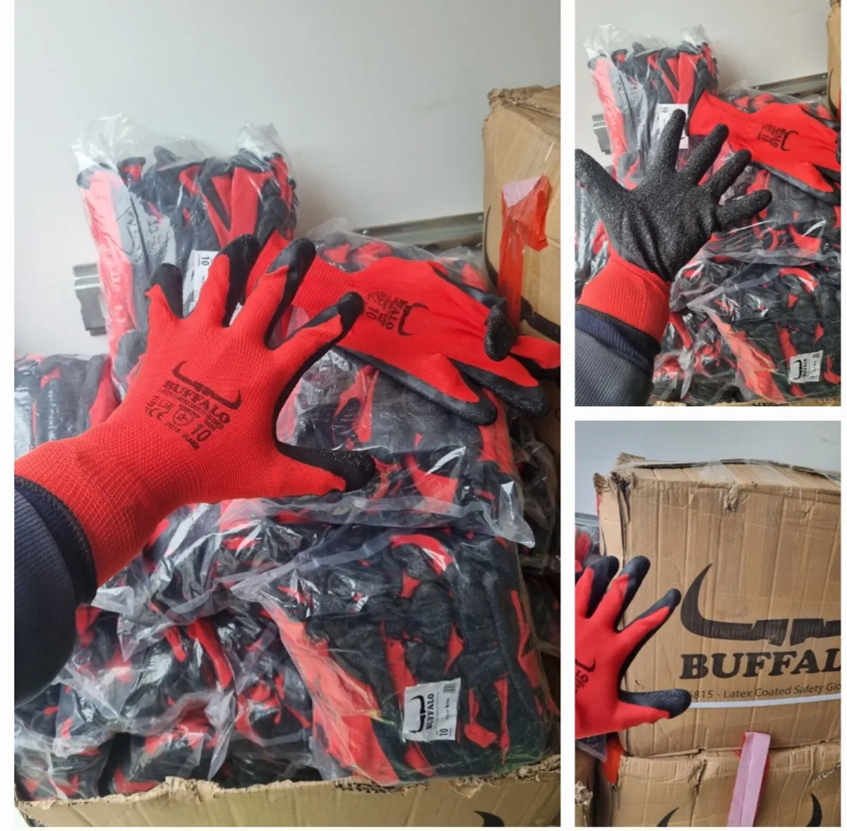 Buffalo latex gloves 110 pairs €100 size 9 10