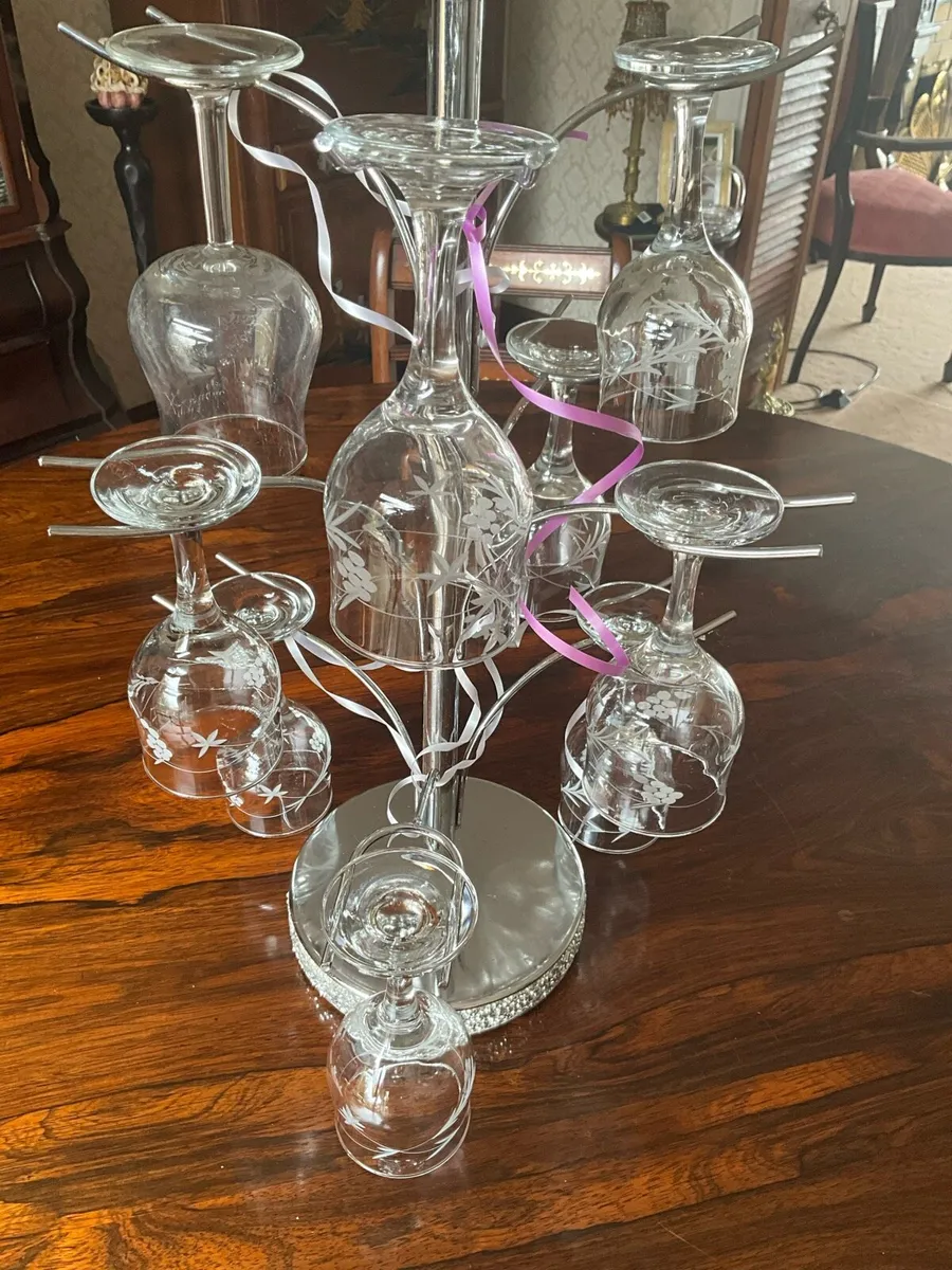 Chrome Stem Glass Holder - Image 2