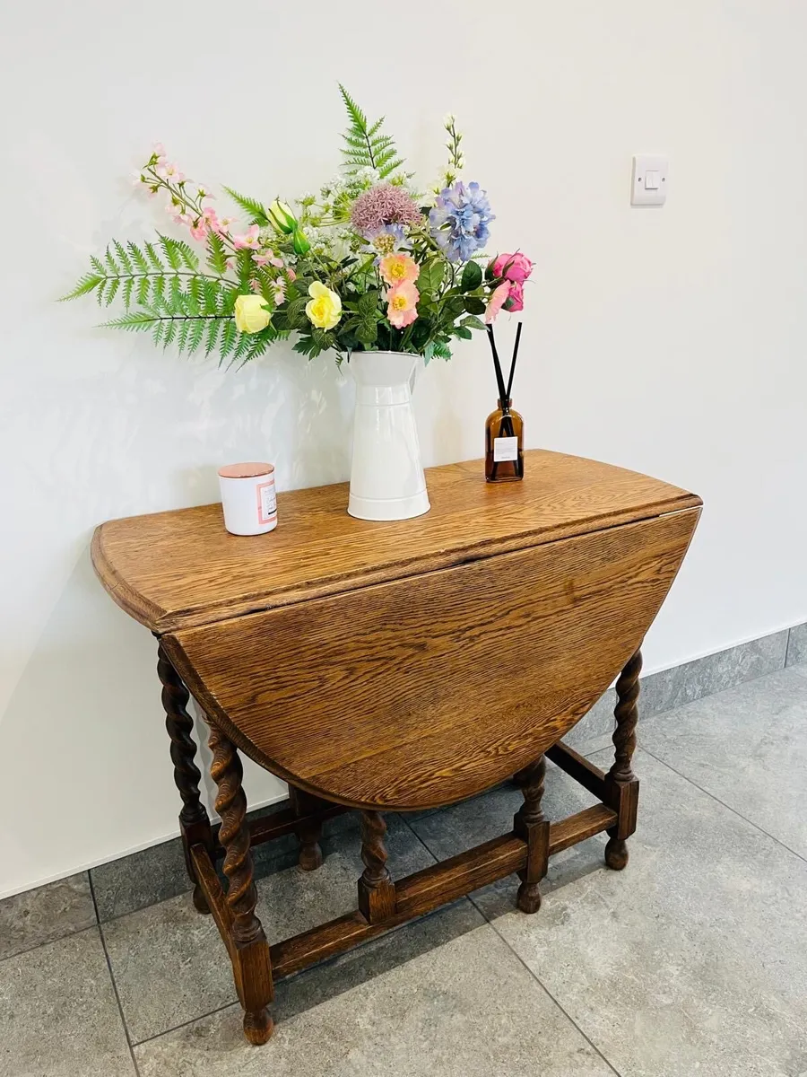 Oak gate leg table - Image 2