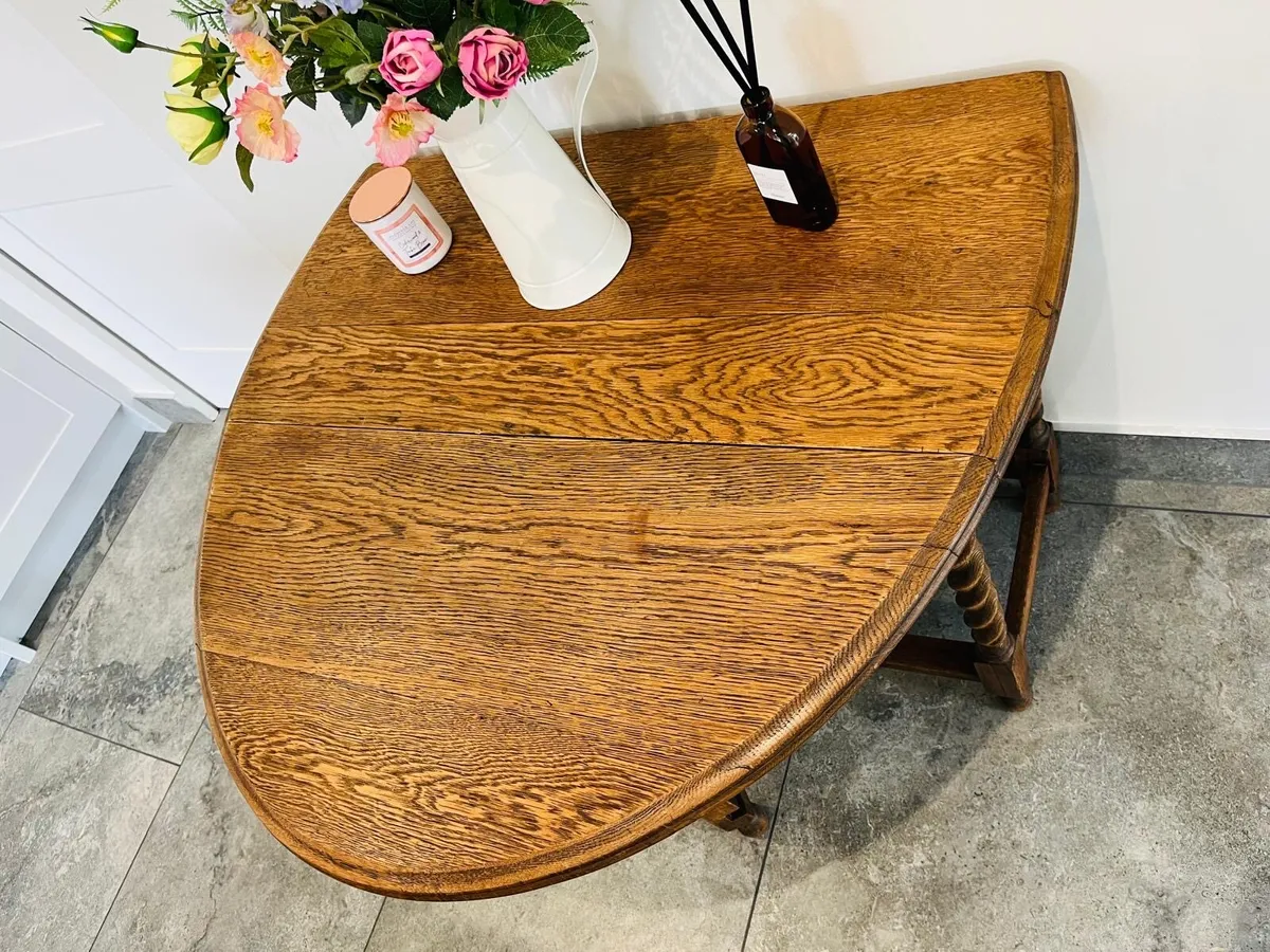 Oak gate leg table - Image 3