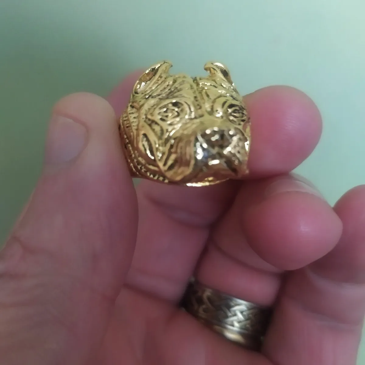 Bulldog / Pitbull ring. Mens. - Image 1