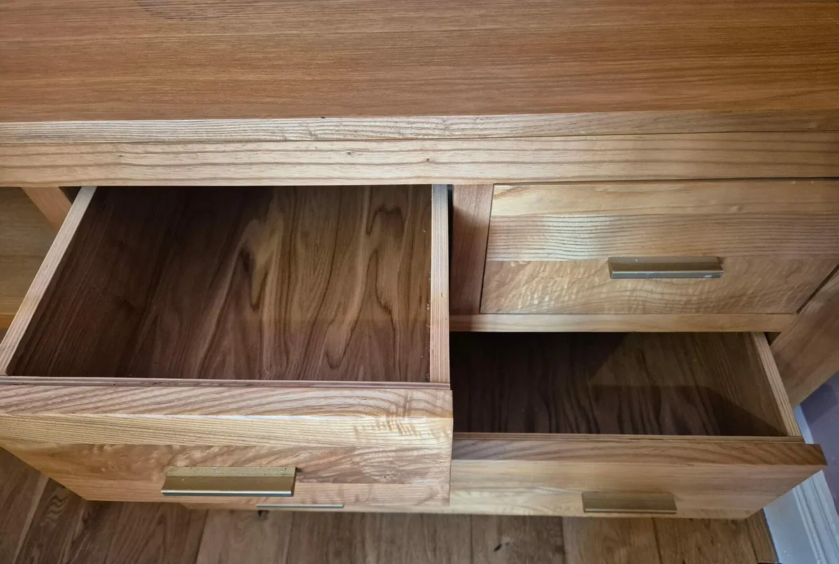 Solid Oak Furniture (Sideboard and Bookcase) - Image 2