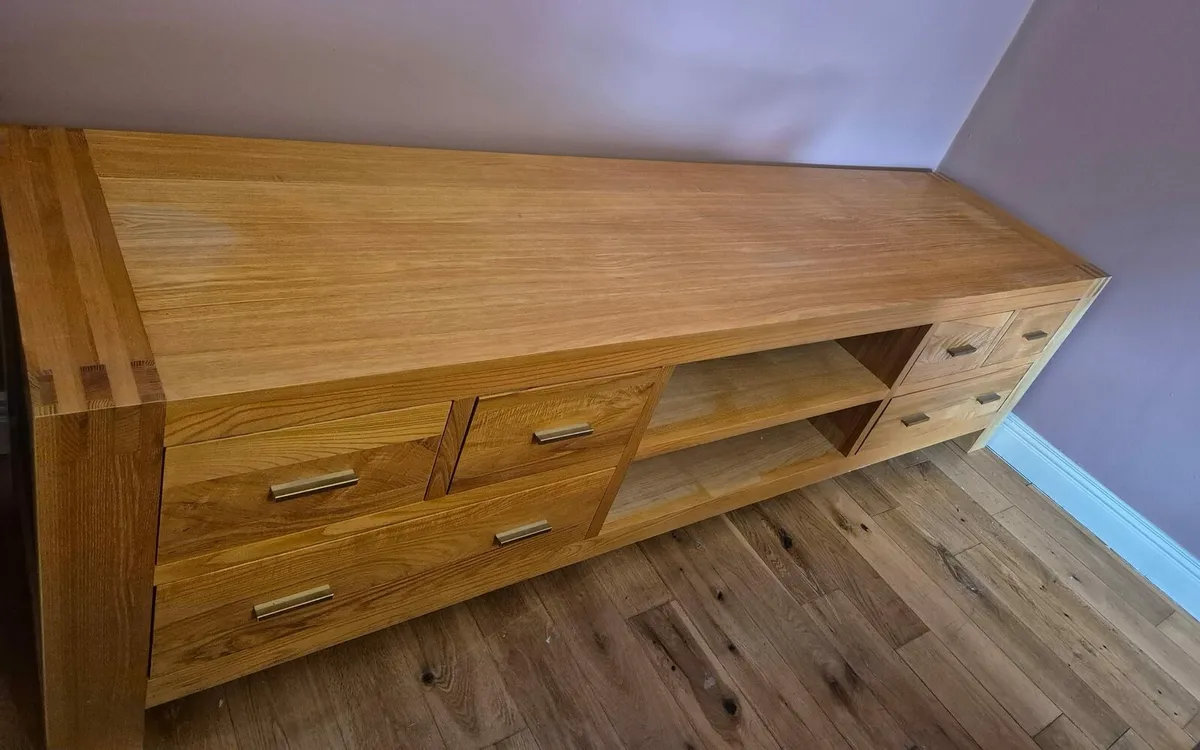 Solid Oak Furniture (Sideboard and Bookcase) - Image 1