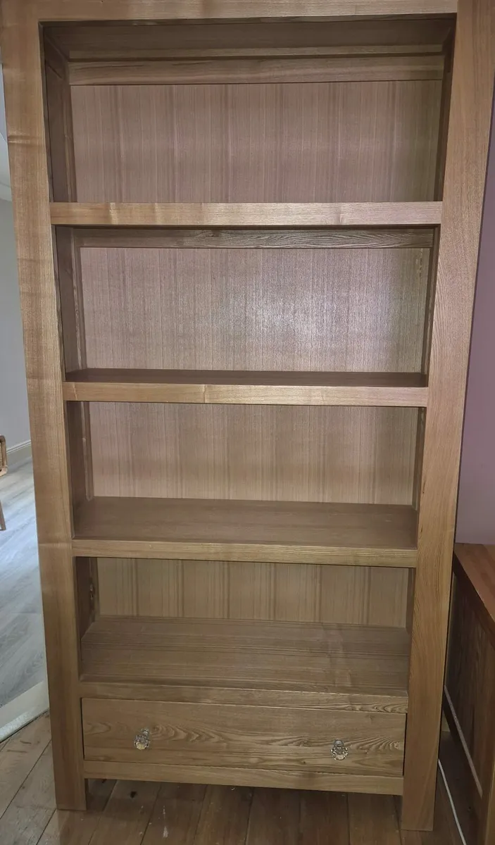 Solid Oak Furniture (Sideboard and Bookcase) - Image 4