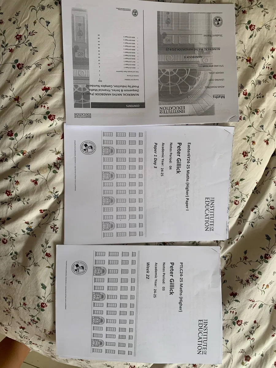 Institute maths notes leaving cert