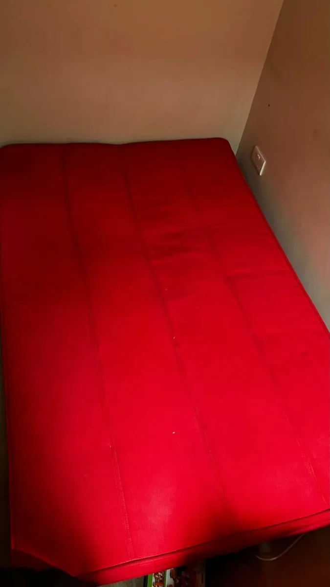 Red sofa bed - Image 1