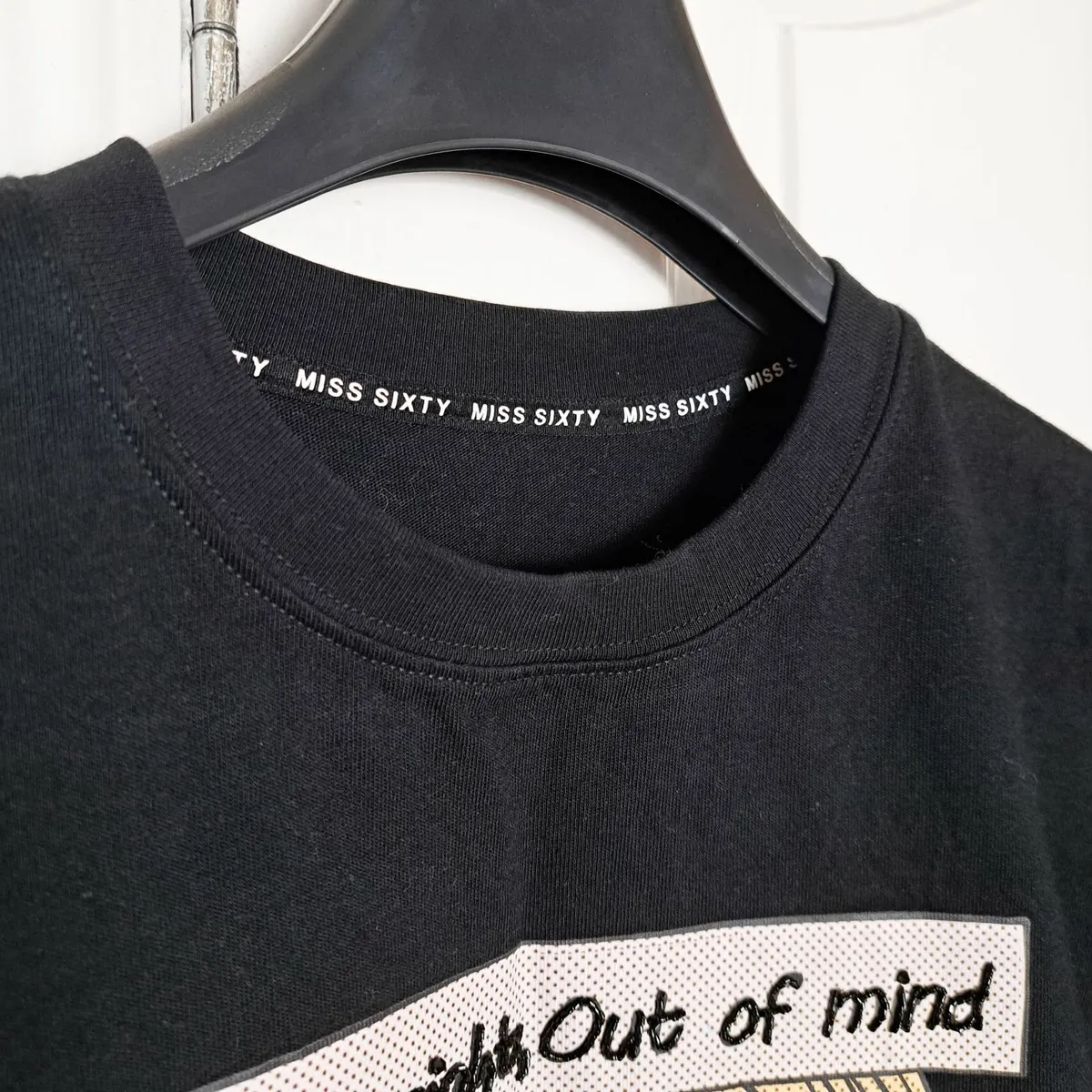Miss Sixty Black Pop Art Print T-shirt Size S - Image 3