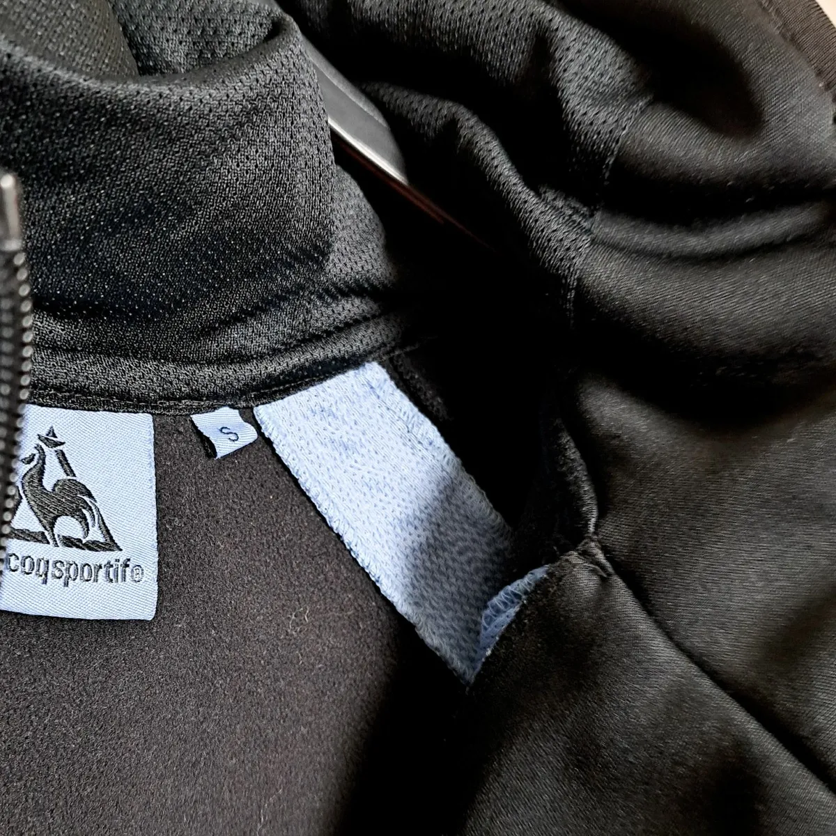 Black Blue Accents Full Zip Hoodie Jacket Size S - Image 4