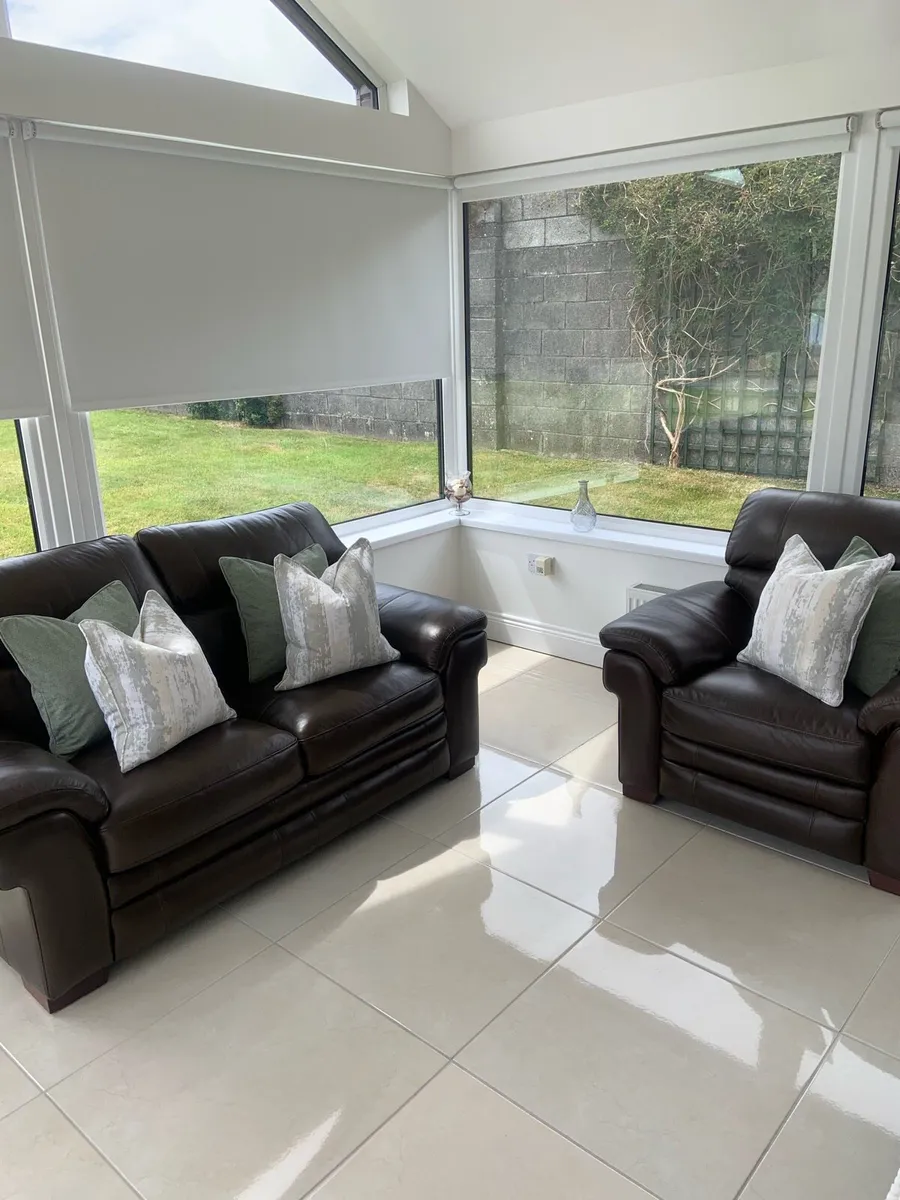 2-1-1 Brown leather suite - Image 1
