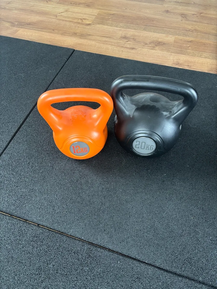 Hex Bar, Kettlebells and 15kg Dumbbell Set - Image 3