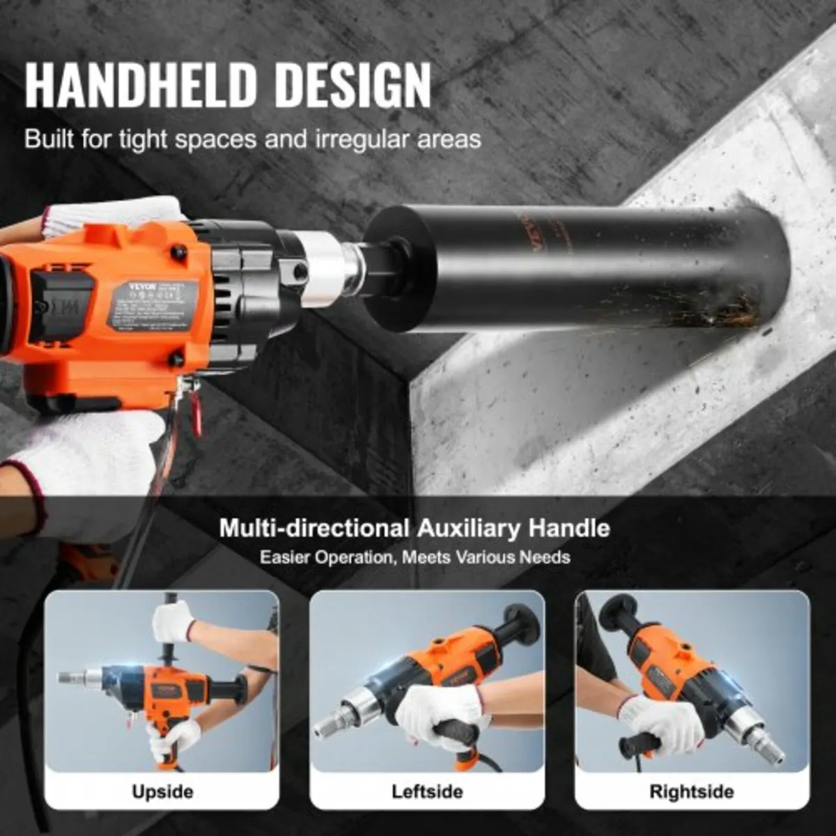 Core Drill Machine 0.8-7.1in Dia 2600W Handheld Co - Image 2
