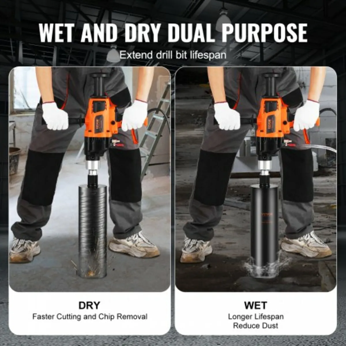 Core Drill Machine 0.8-7.1in Dia 2600W Handheld Co - Image 3