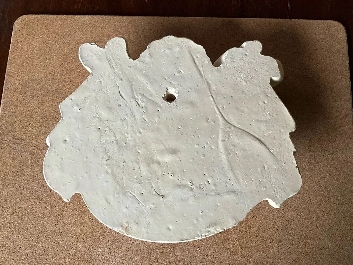 Vintage Plaster Cherub Water Font Wall Hanging - Image 4