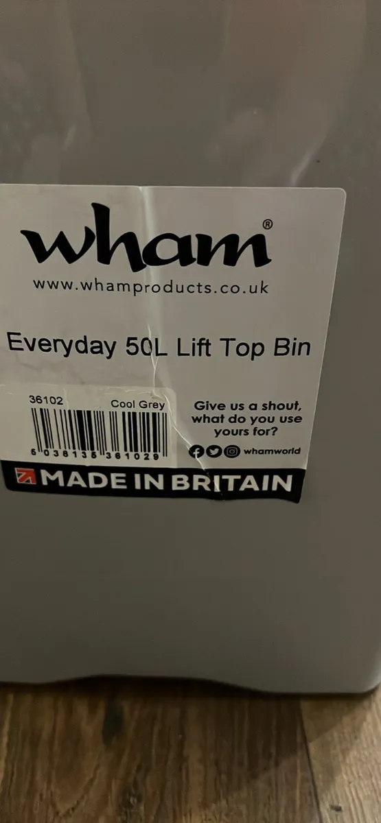 Bin light grey 50L - Image 4
