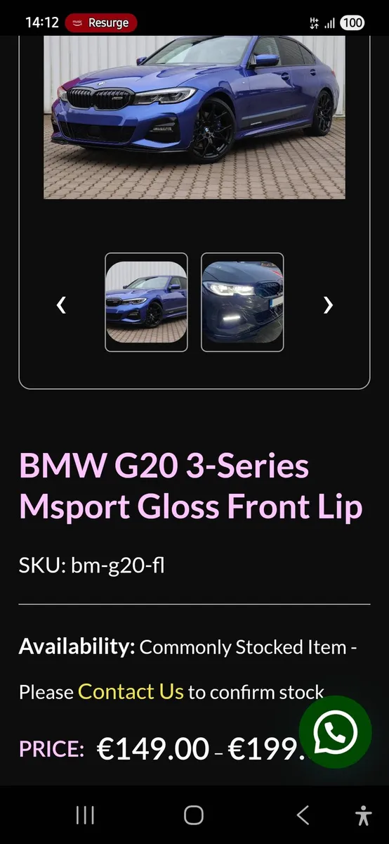 Bmw G20 front splitter and G11  Mirror caps - Image 2