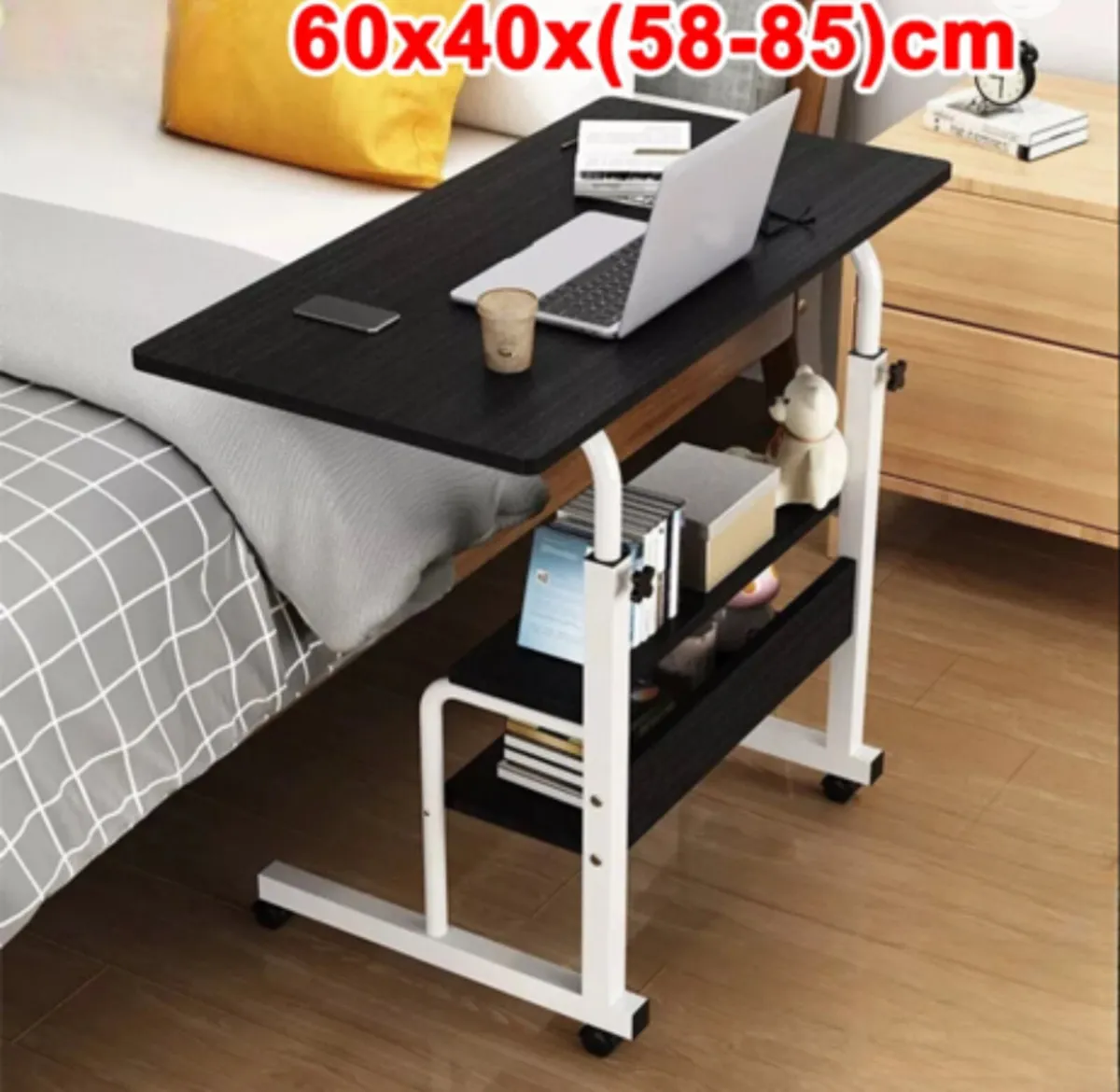 Height Adjustable Overbed Table Over Bed Desk NEW - Image 1