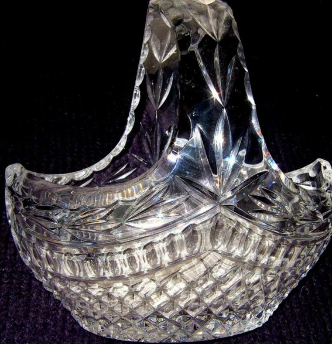 Vintage Galwsay Crystal Basket - Image 1