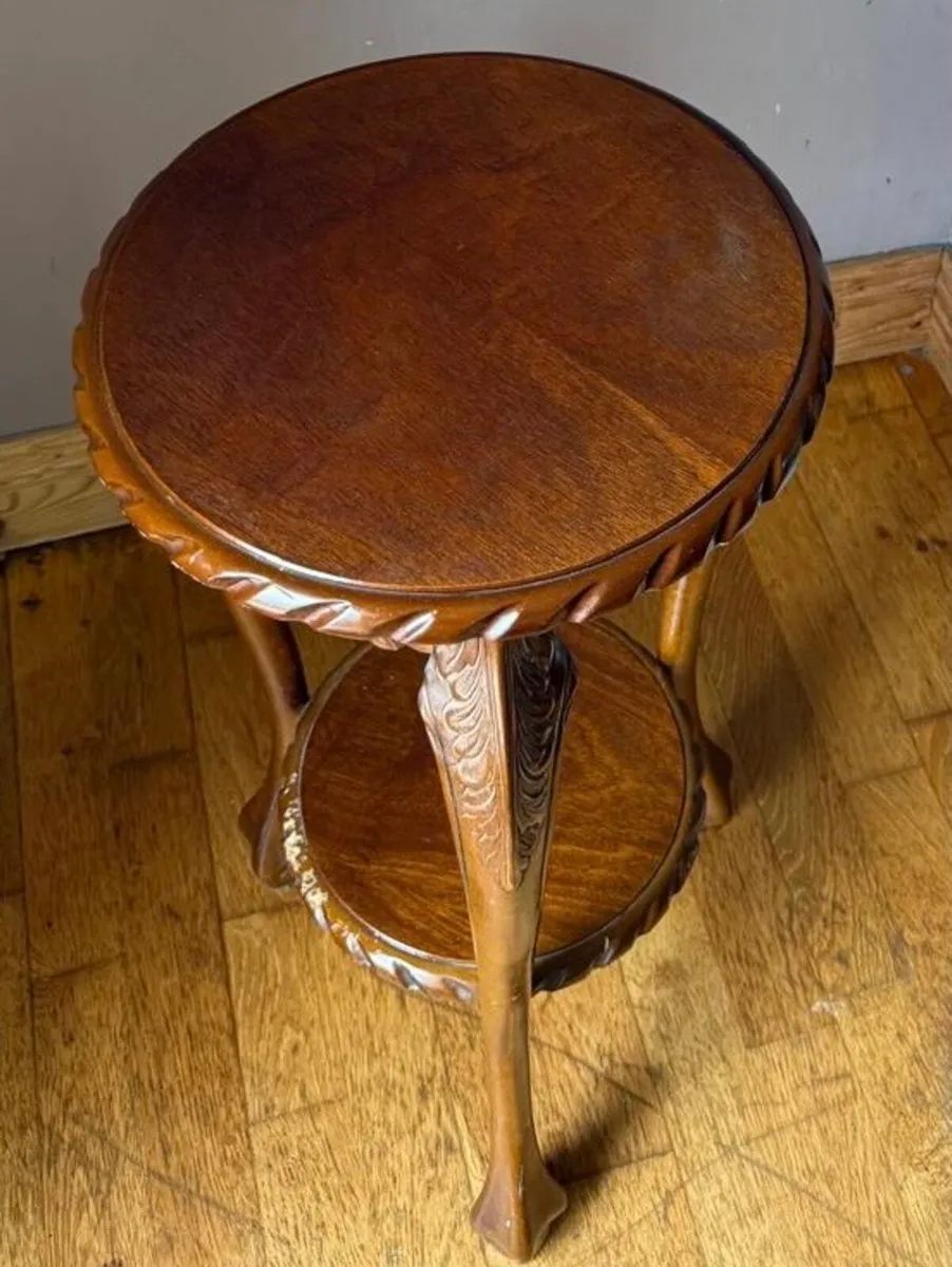 Antique Style Round Side Table - Image 2