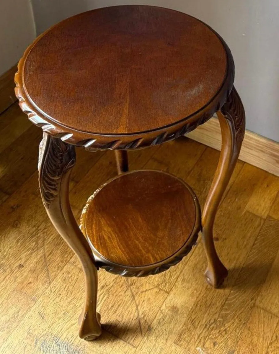 Antique Style Round Side Table - Image 1
