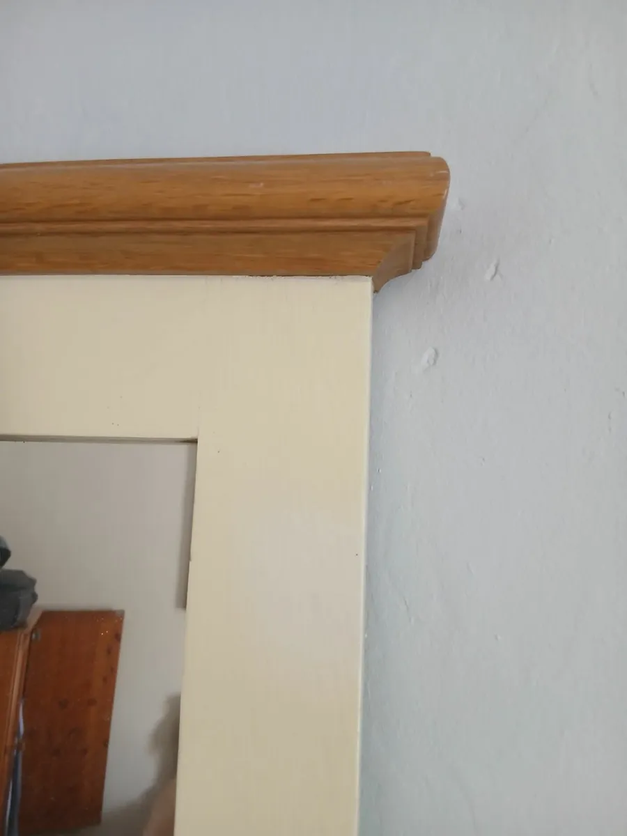 Large  distressed over mantle mirror 95cm wide - Image 3