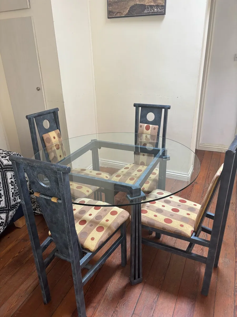 Glass dining room table